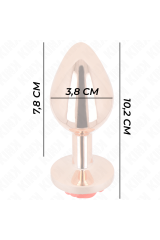 KINK - PLUG ANALE IN ORO ROSA CON ROSA ROSSA L