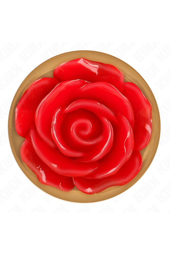 KINK - PLUG ANALE IN ORO ROSA CON ROSA ROSSA M