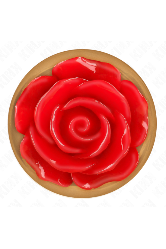 KINK - PLUG ANALE IN ORO ROSA CON ROSA ROSSA S