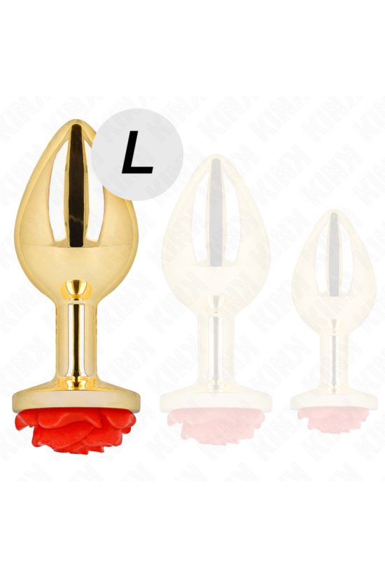 KINK - PLUG ANALE ORO ROSA ROSSO TAGLIA L
