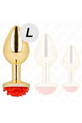 KINK - PLUG ANALE ORO ROSA ROSSO TAGLIA L