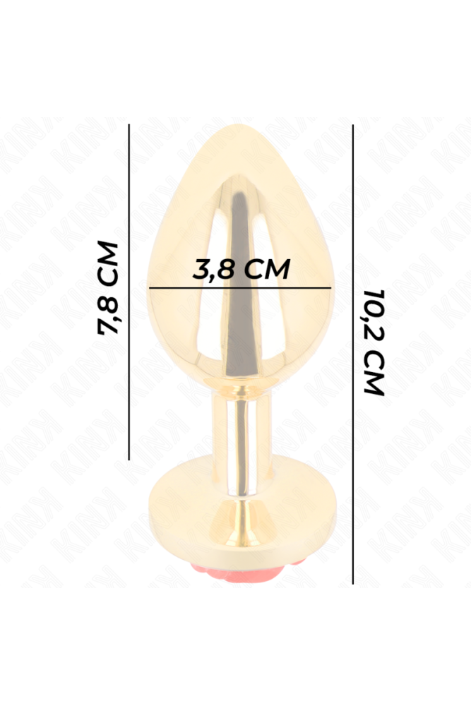 KINK - PLUG ANALE ORO ROSA ROSSO TAGLIA L