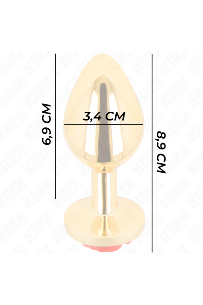 KINK - PLUG ANALE ORO ROSA ROSSO TAGLIA M