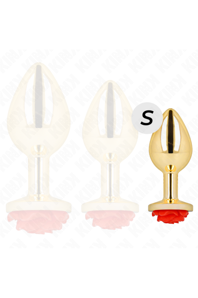 KINK - PLUG ANALE ORO ROSA ROSSO TAGLIA S