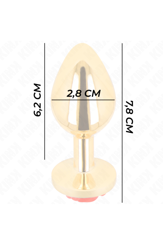 KINK - PLUG ANALE ORO ROSA ROSSO TAGLIA S