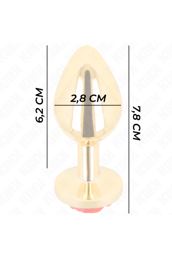 KINK - PLUG ANALE ORO ROSA ROSSO TAGLIA S