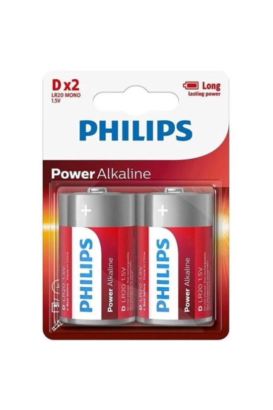 PHILIPS - BATTERIA ALCALINICA POWER D LR20 BLISTER*2