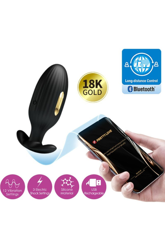 PRETTY LOVE - PLUG ANALE CONTROLLATO DA APP JEFFERSON NERO