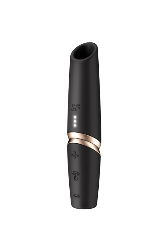 SATISFYER - STIMOLATORE PERFETTO KISS WAVE PER CLITORIDE NERO / ORO