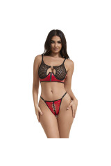 SUBBLIME - 955533 REGGISENO IN VERNICE ROSSA CON CERNIERA E REGGISENO A RETINO S/M