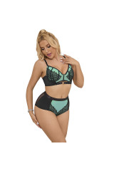 SUBBLIME - 955564 REGGISENO IN VERNICE VERDE CON CERNIERA IN RETE L/XL