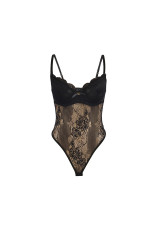 SUBBLIME - 955618 BODY IN PIZZO CON CHIUSURA INFERIORE NERO S/M