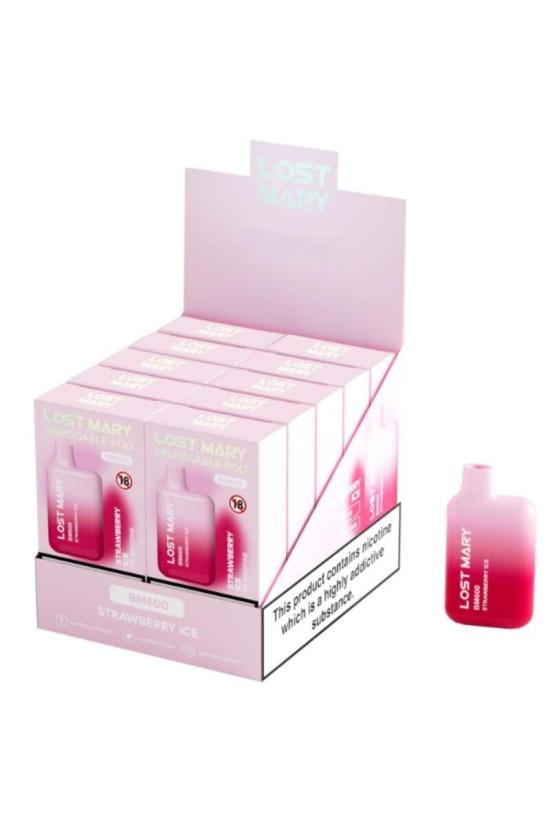 LOST MARY - BM600 NICOTINA VAPER 2% MONOUSO FRAGOLA GHIACCIO