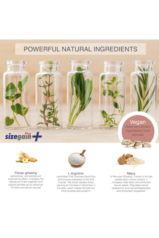 500 COSMETICS - PILLOLE DISIZEGAIN PLUS PER INGRANDIRE IL PENE