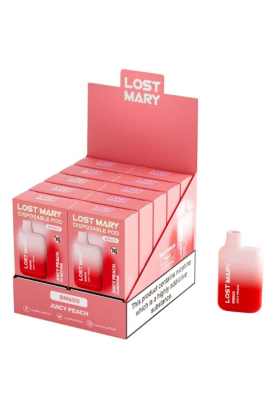 LOST MARY - BM600 NICOTINA VAPER 2% MONOUSO JUICY PEACH