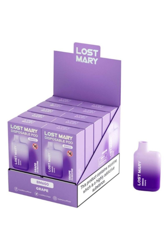 LOST MARY - BM600 NICOTINA VAPER 2% MONOUSO UVA