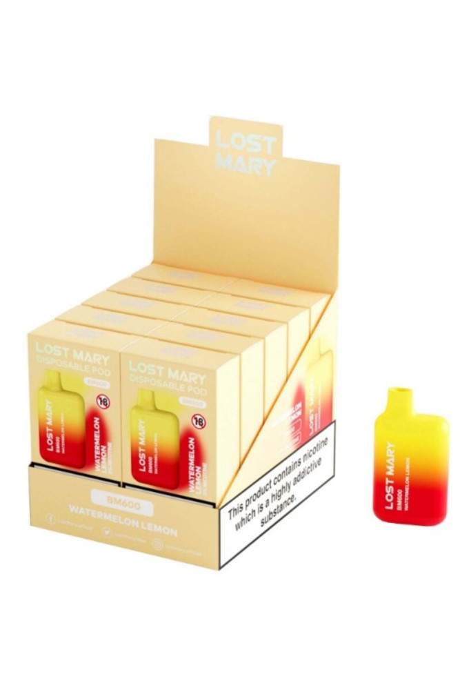 LOST MARY - BM600 NICOTINA VAPER 2% MONOUSO ANGURIA LIMONE