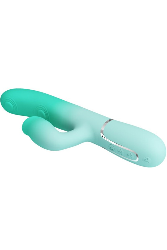 PRETTY LOVE - VIBRATORE MULTIFUNZIONE CONIGLIO GIGI VERDE ACQUA