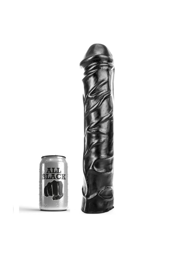 ALL BLACK - DILDO GIGANTE CON PUGNO MORBIDO 32 CM