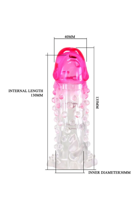 PRETTY LOVE - GUAINA DI ALLARGAMENTO REALISTICA WILFORD CON PENE RILIEVO ROSA