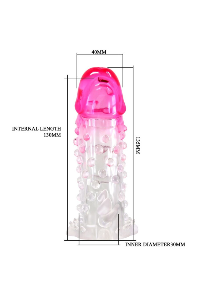 PRETTY LOVE - GUAINA DI ALLARGAMENTO REALISTICA WILFORD CON PENE RILIEVO ROSA