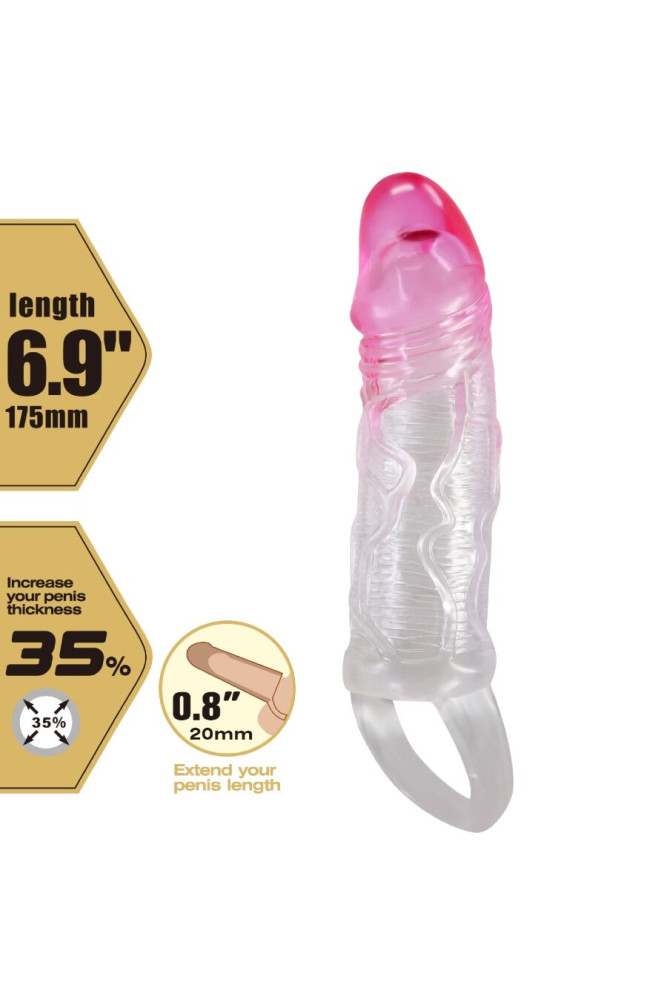 PRETTY LOVE - ODES REALISTICO 2 CM GUAINA DI ALLARGAMENTO PER PENE ROSA