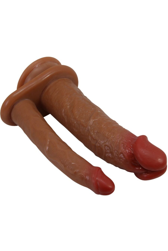 PRETTY LOVE - HULBERT DOPPIO DILDO REALISTICO CON VIBRAZIONE MULATO