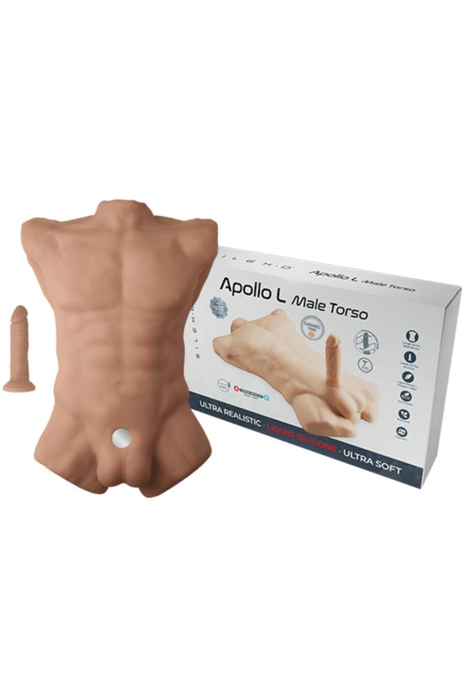 SILEXD - APOLLO L TORSO MASCHILE REALISTICO CARAMELLO