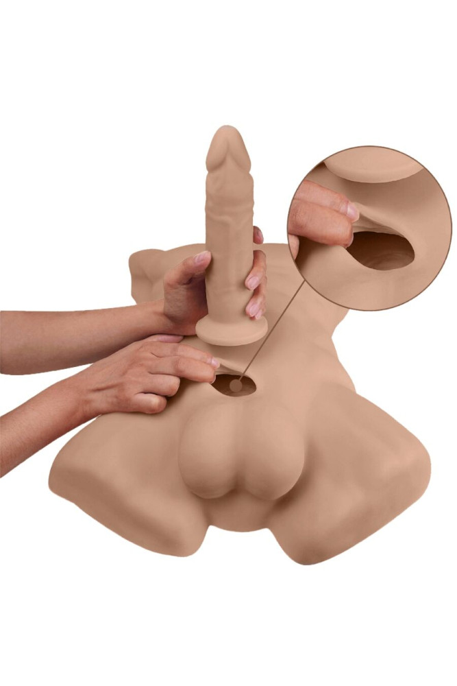 SILEXD - APOLLO L TORSO MASCHILE REALISTICO CARAMELLO