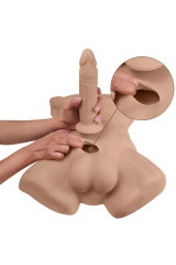 SILEXD - APOLLO L TORSO MASCHILE REALISTICO CARAMELLO