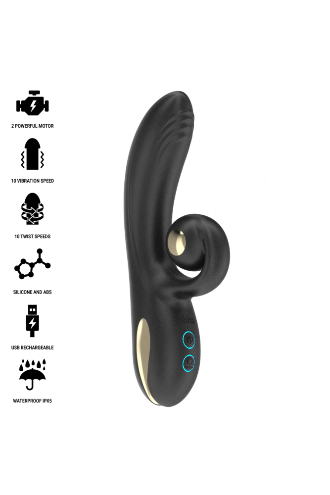 IBIZA - VIBRATORE TWISTER CON STIMOLATORE CURVA E VIBRO-ROTAZIONE