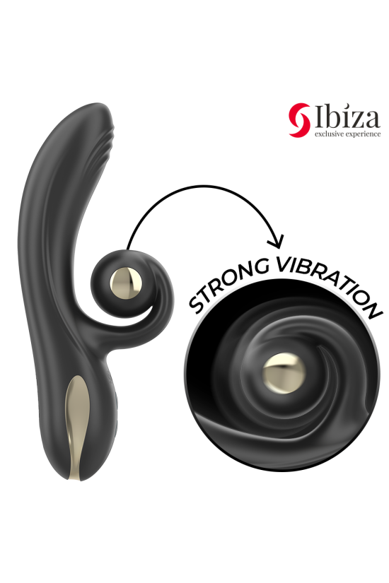 IBIZA - VIBRATORE TWISTER CON STIMOLATORE CURVA E VIBRO-ROTAZIONE