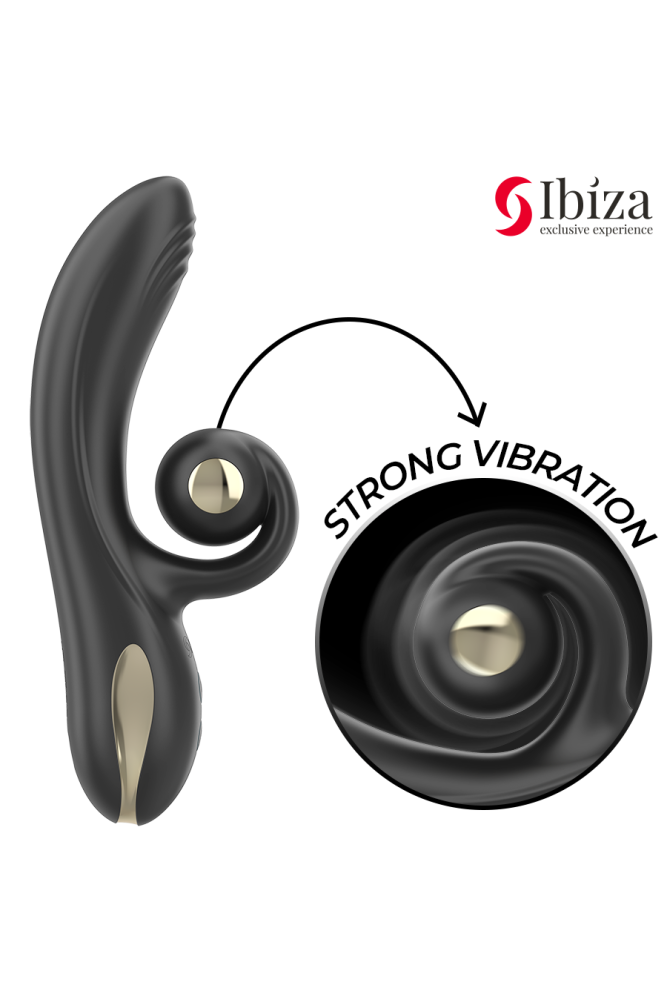 IBIZA - VIBRATORE TWISTER CON STIMOLATORE CURVA E VIBRO-ROTAZIONE