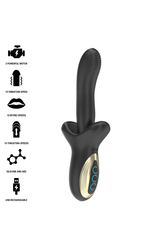 IBIZA - VIBRATORE POTENTE CON EFFETTO SPINTA E MORSO