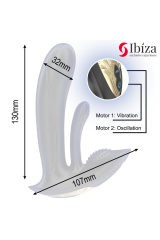 IBIZA - VIBRATORE INDOSSABILE CON STIMOLAZIONE DEL PUNTO G E DEL CLITORIDE CON TELECOMANDO