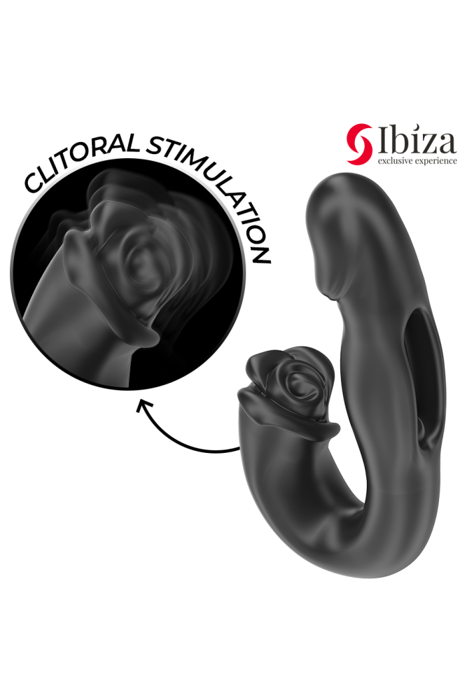 IBIZA - VIBRATORE ROSE EFFETTO FLICKING E STIMOLATORE DEL CLITORIDE