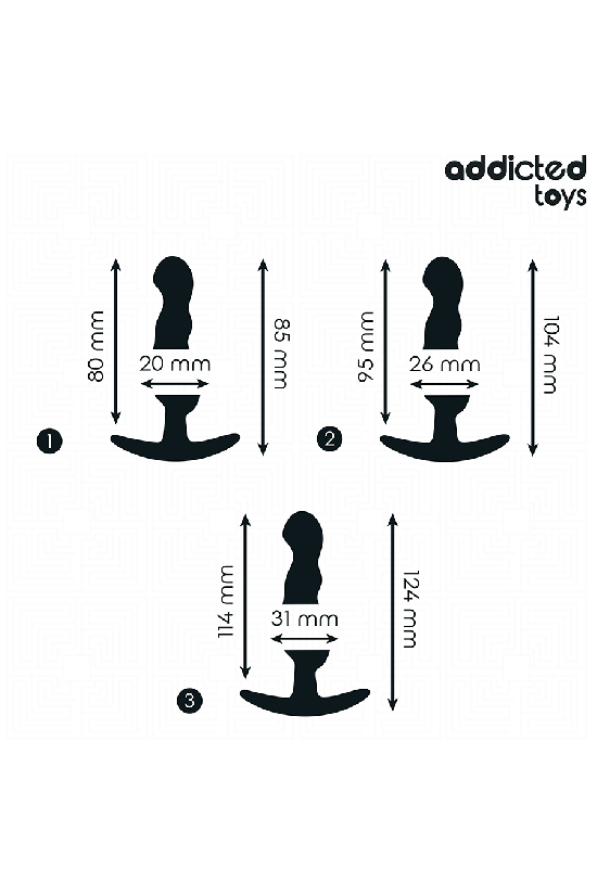 ADDICTED TOYS - SET DI 3 TAPPI ANALI MODELLO 1