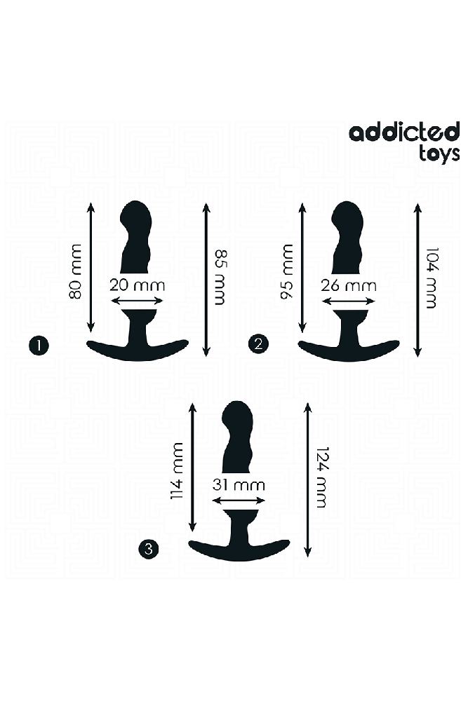 ADDICTED TOYS - SET DI 3 TAPPI ANALI MODELLO 1