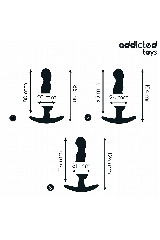 ADDICTED TOYS - SET DI 3 TAPPI ANALI MODELLO 1