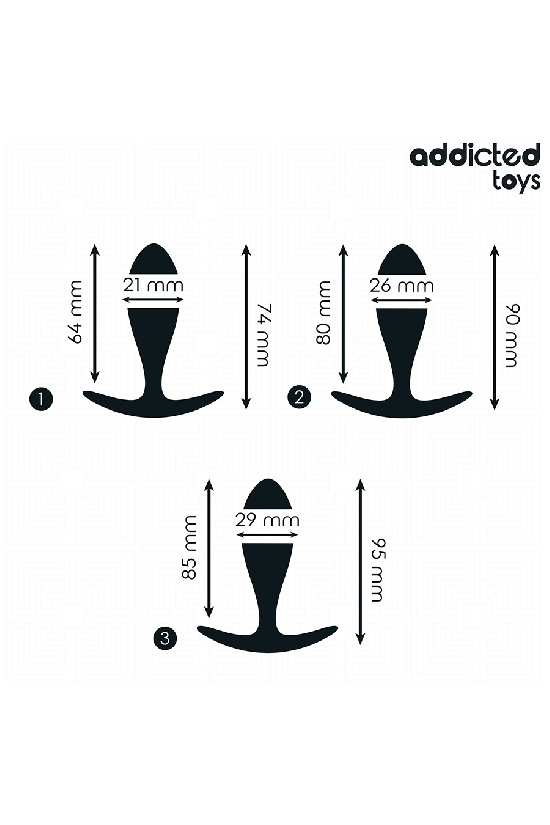 ADDICTED TOYS - SET DI 3 TAPPI ANALI MODELLO 2