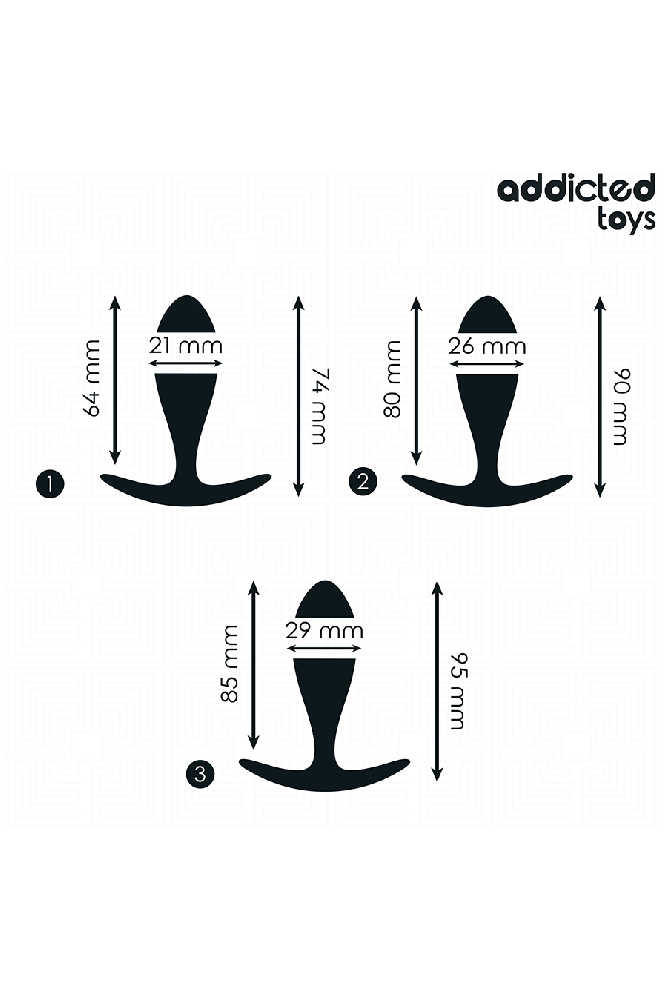 ADDICTED TOYS - SET DI 3 TAPPI ANALI MODELLO 2