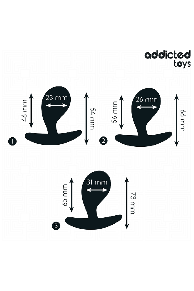 ADDICTED TOYS - SET DI 3 TAPPI ANALI MODELLO 3