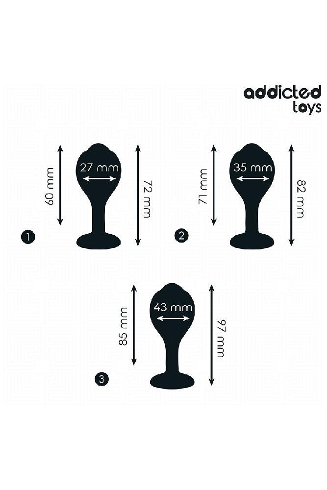 ADDICTED TOYS - SET DI 3 TAPPI ANALI CON GIOIELLO