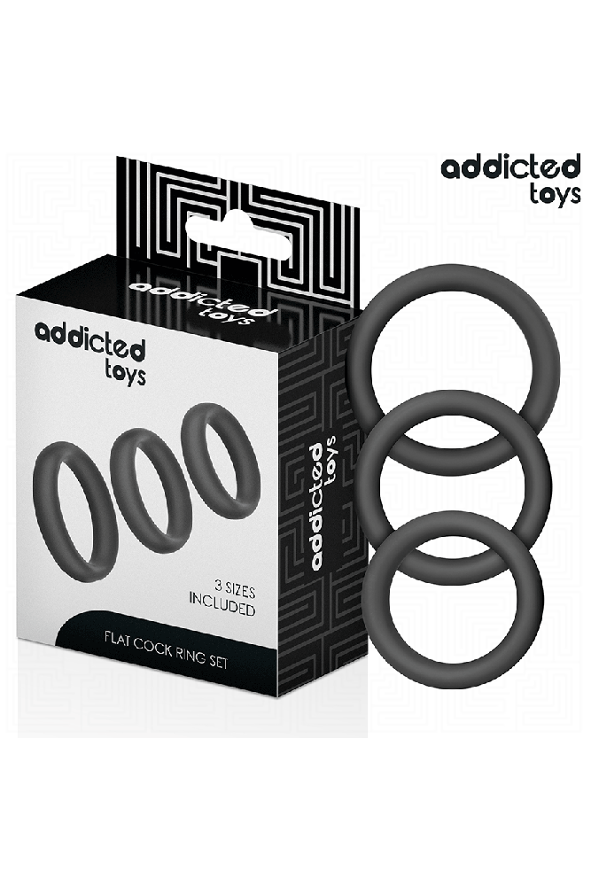 ADDICTED TOYS - SET DI ANELLI PIATTI IN SILICONE