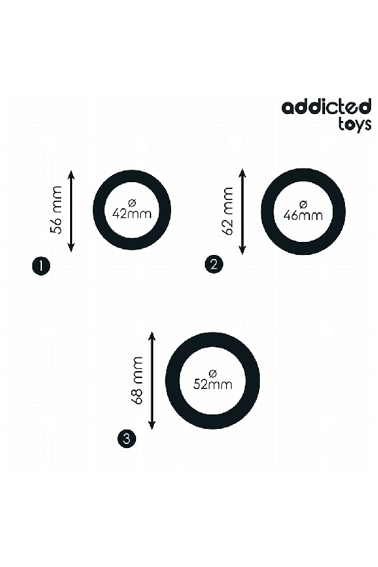 ADDICTED TOYS - SET DI ANELLI PIATTI IN SILICONE