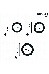 ADDICTED TOYS - SET DI ANELLI PIATTI IN SILICONE