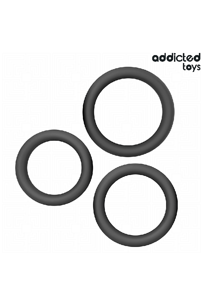 ADDICTED TOYS - SET DI ANELLI PIATTI IN SILICONE