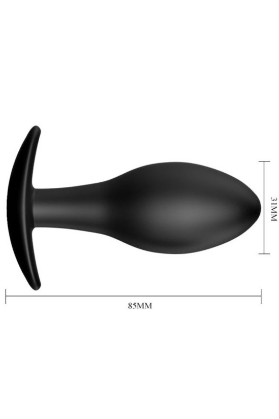 PRETTY LOVE - PLUG ANALE ANCORANTE IN SILICONE 8.5 CM NERO