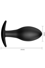 PRETTY LOVE - PLUG ANALE ANCORANTE IN SILICONE 8.5 CM NERO
