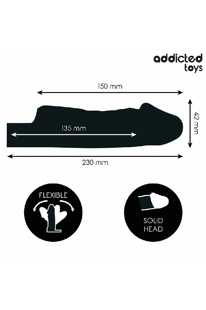 ADDICTED TOYS - ESTENSIONE PENE TRASPARENTE TAGLIA S 23 CM